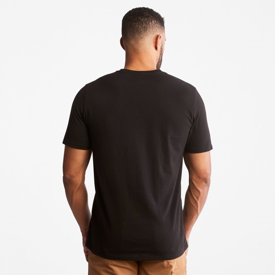 Men's Pro Base Plate Short-Sleeve Logo T-Shirt Black Timberland Ireland