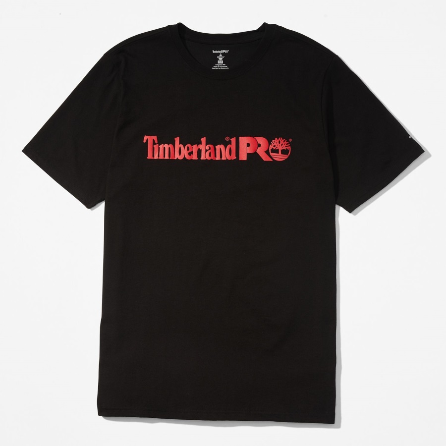 Men's Pro Base Plate Short-Sleeve Logo T-Shirt Black Timberland Ireland