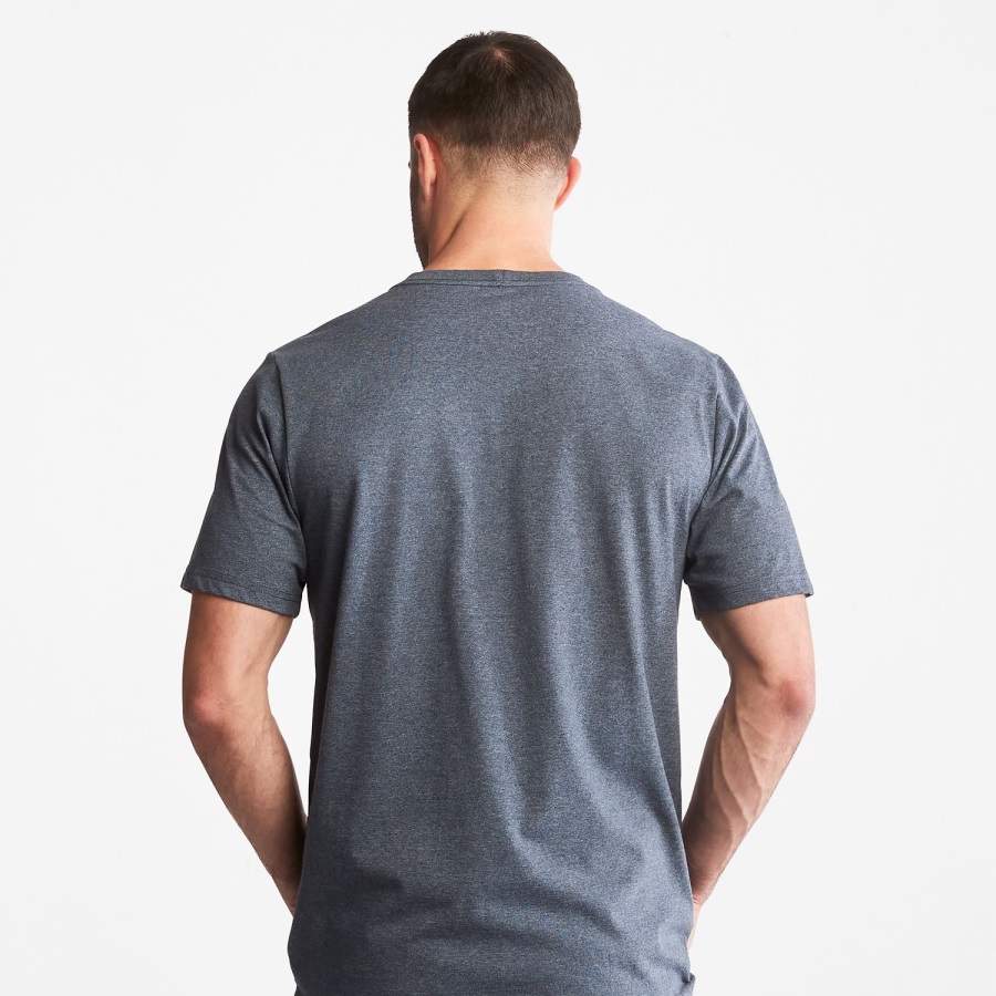 Men's Pro Base Plate Short-Sleeve Logo T-Shirt Timberland Ireland Navy Heather