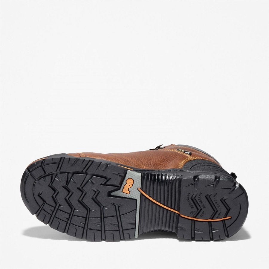 Men's Pro Endurance 6 Steel Toe Waterproof Work Boot Timberland Ireland Rancher Brown