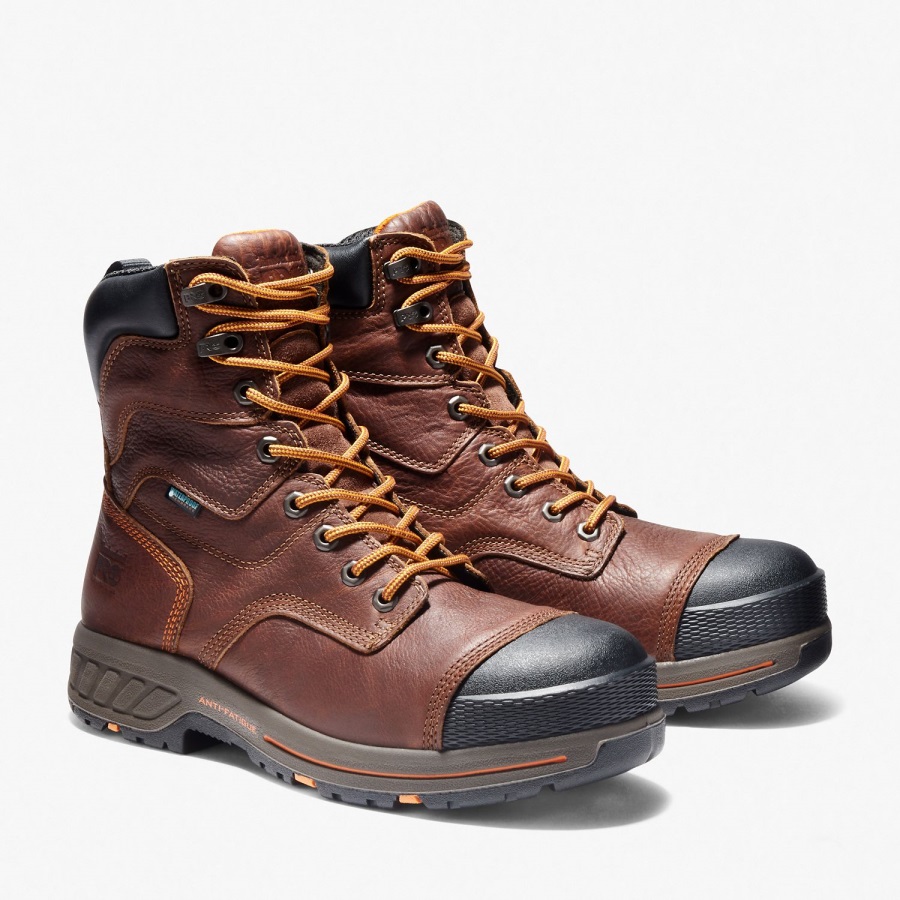 Men's Pro Helix Hd 8 Composite Toe Waterproof Work Boot Brown Full-Grain Timberland Ireland