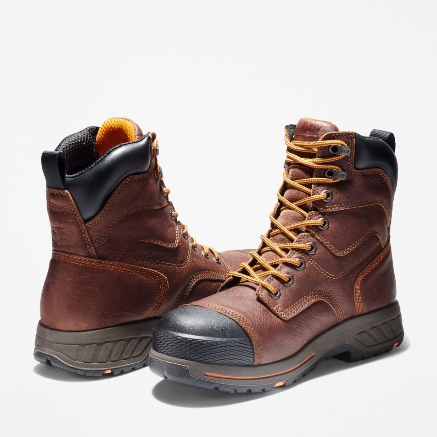 Men's Pro Helix Hd 8 Composite Toe Waterproof Work Boot Brown Full-Grain Timberland Ireland