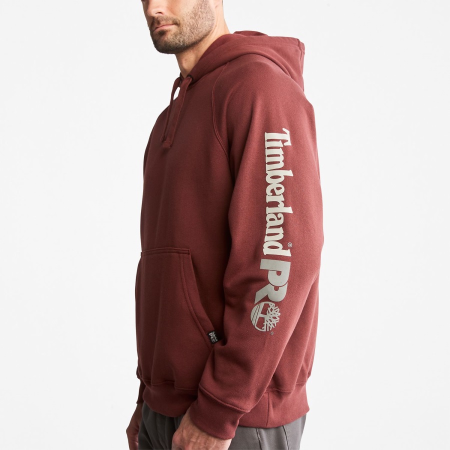 Men's Pro Hood Honcho Sport Hoodie Maroon Timberland Ireland