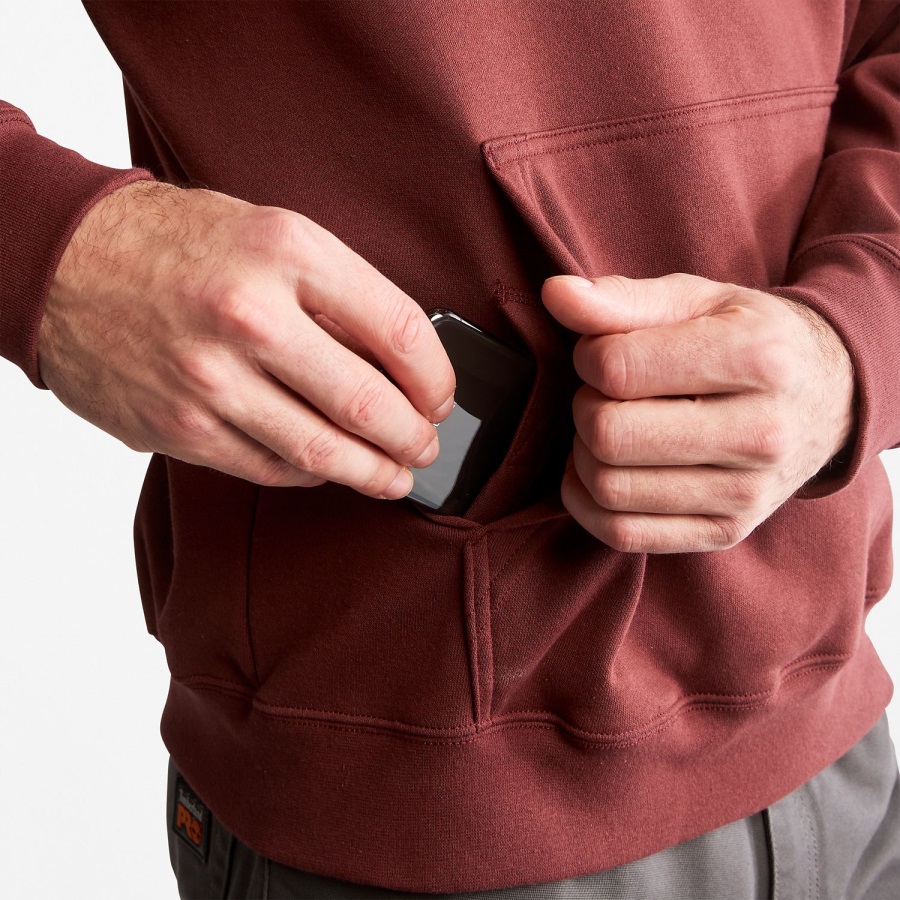 Men's Pro Hood Honcho Sport Hoodie Maroon Timberland Ireland