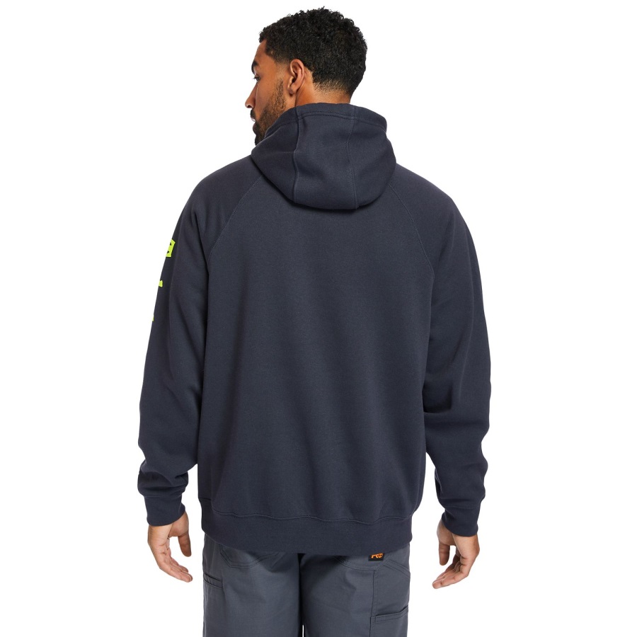 Men's Pro Hood Honcho Sport Hoodie Timberland Ireland Dark Navy/Yellow