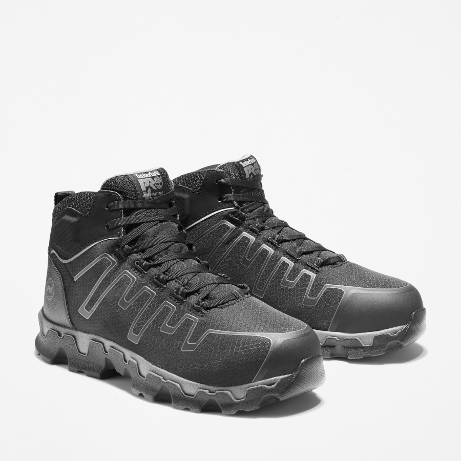 Men's Pro Powertrain Sport Alloy Toe Work Sneaker Black/Grey Ripstop Nylon Timberland Ireland