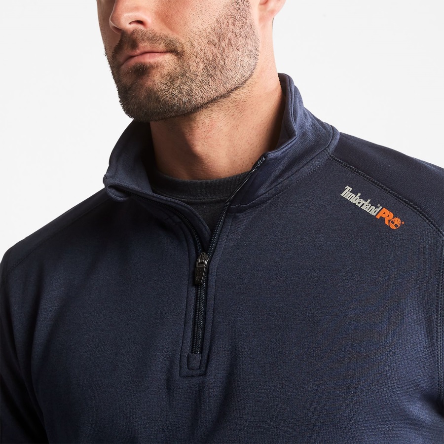 Men's Pro Understory Quarter-Zip Fleece Shirt Timberland Ireland Navy Heather