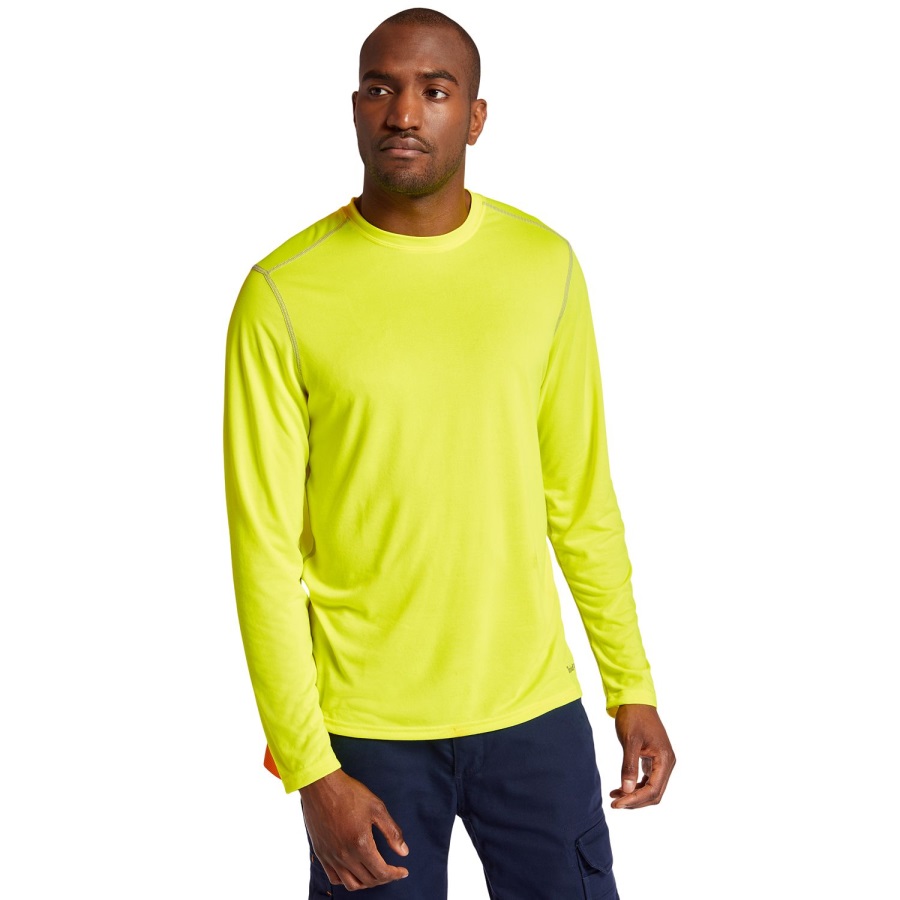 Men's Pro Wicking Good Sport Long-Sleeve T-Shirt PRO Yellow Timberland Ireland