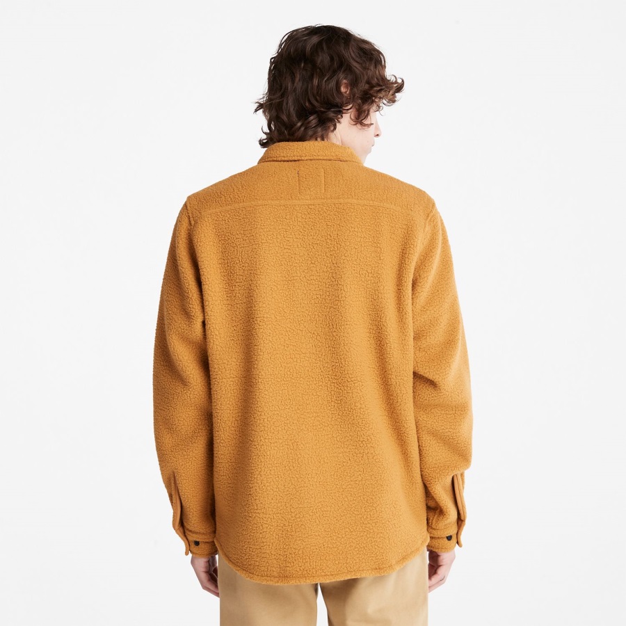 Men's Progressive Utility High-Pile Fleece Overshirt Timberland Ireland Wheat