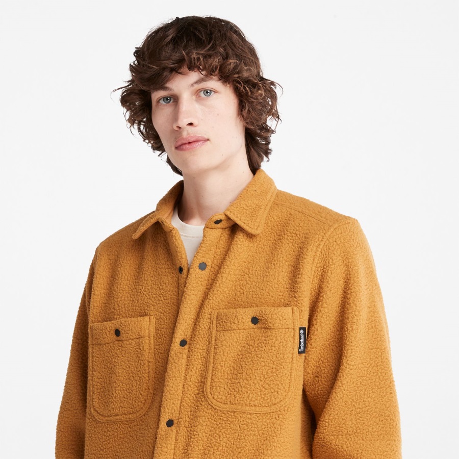 Men's Progressive Utility High-Pile Fleece Overshirt Timberland Ireland Wheat