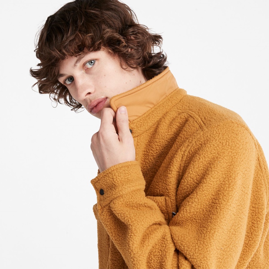 Men's Progressive Utility High-Pile Fleece Overshirt Timberland Ireland Wheat