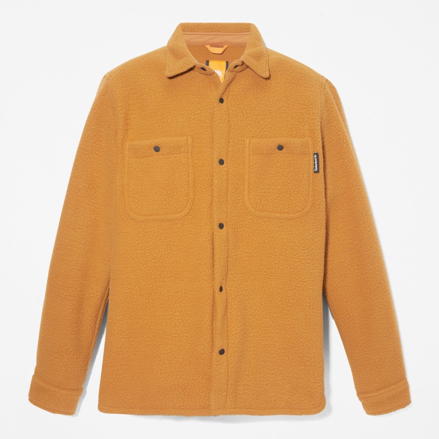 Men's Progressive Utility High-Pile Fleece Overshirt Timberland Ireland Wheat