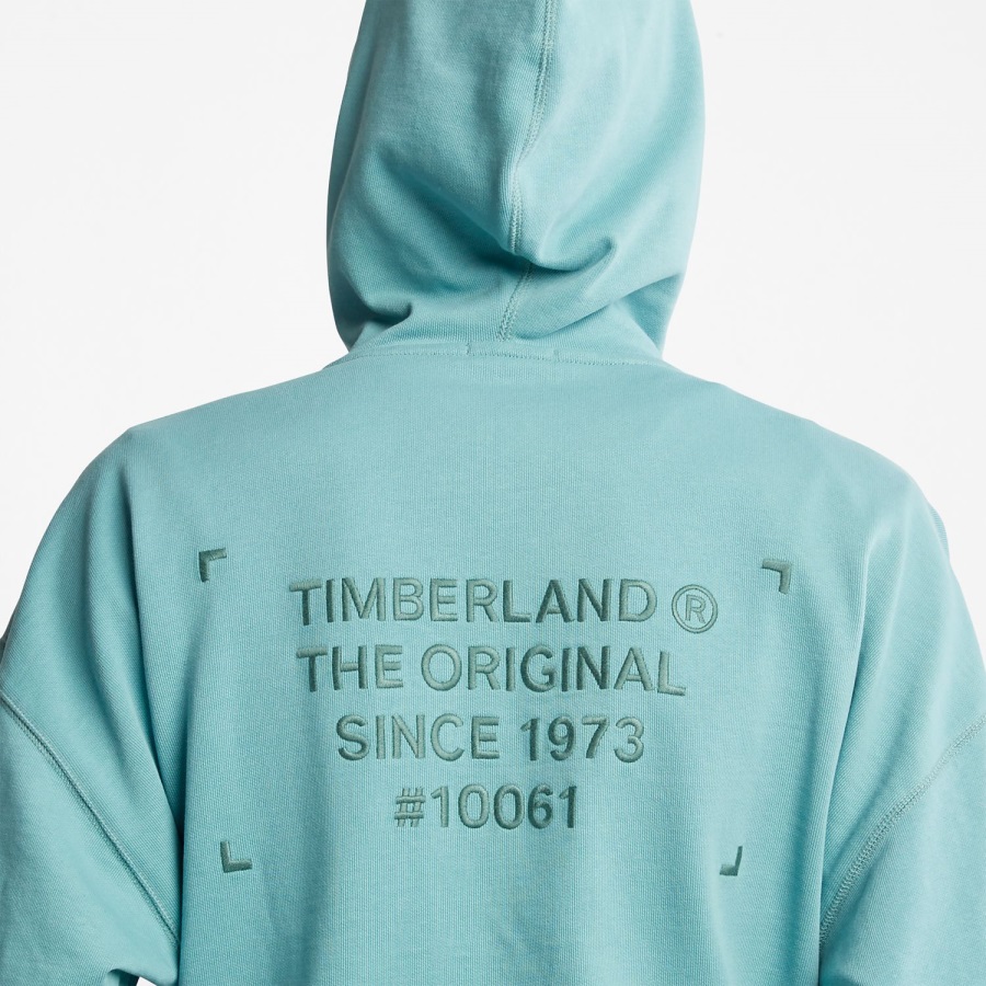 Men's Progressive Utility Mixed-Media Hoodie Timberland Ireland Mineral Blue
