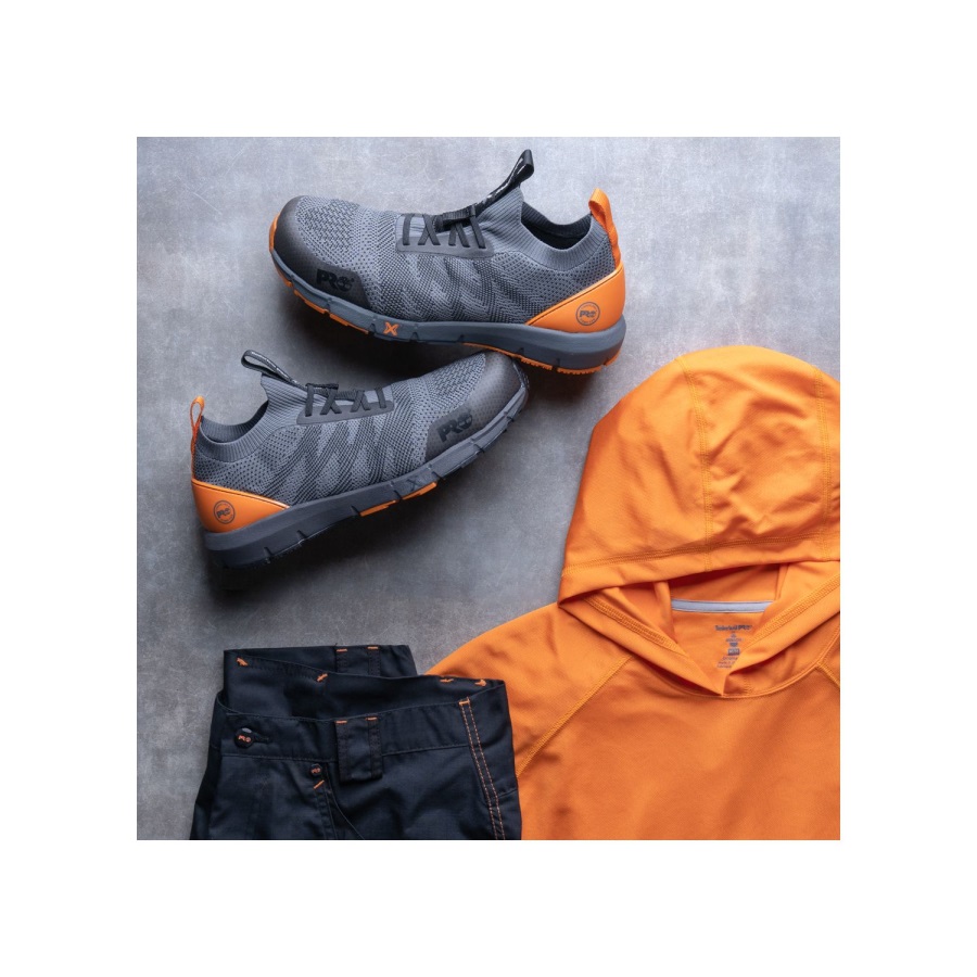 Men's Radius Composite Toe Work Sneaker Timberland Ireland Grey/Orange