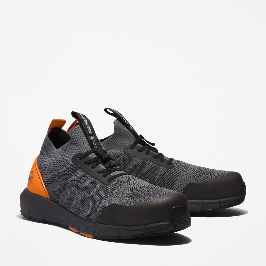 Men's Radius Composite Toe Work Sneaker Timberland Ireland Grey/Orange