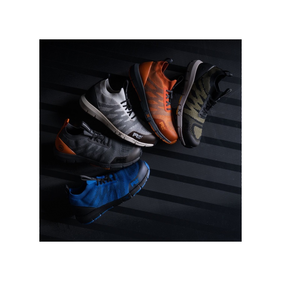 Men's Radius Composite Toe Work Sneaker Timberland Ireland Grey/Orange