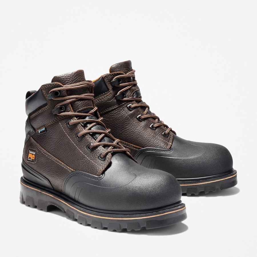 Men's Rigmaster 6 Steel Toe Waterproof Work Boot Brown Tumbled Leather Timberland Ireland