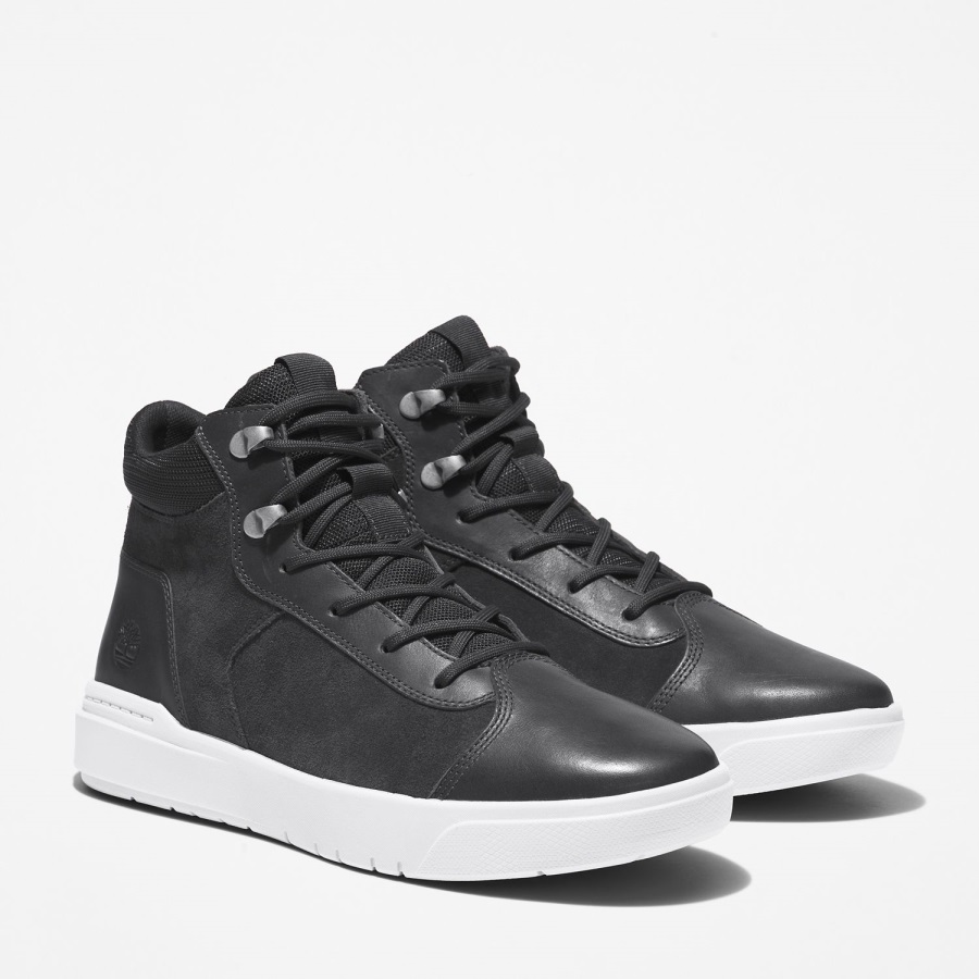 Men's Seneca Bay Sneaker Boots Black Full-Grain Timberland Ireland