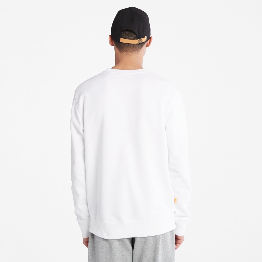 Men's Side-Logo Sweatshirt Timberland Ireland White