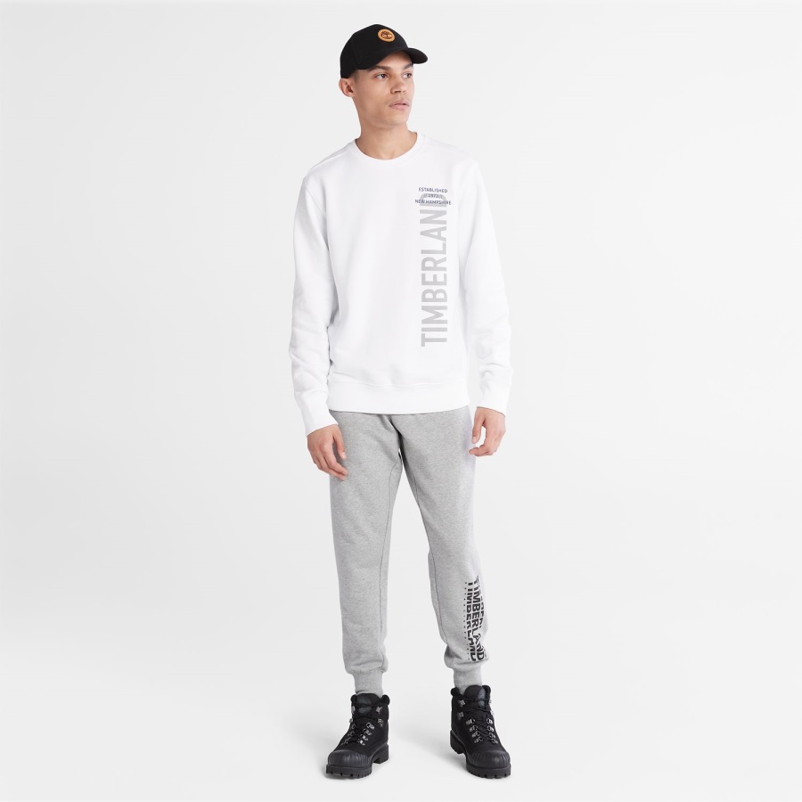 Men's Side-Logo Sweatshirt Timberland Ireland White