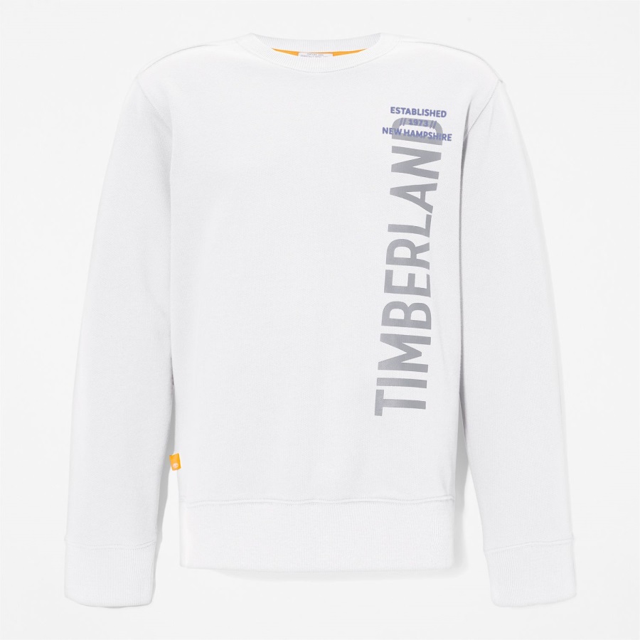 Men's Side-Logo Sweatshirt Timberland Ireland White