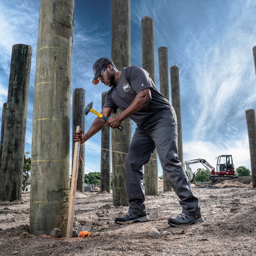 Men's Switchback Waterproof Comp-Toe Work Hikers Timberland Ireland Grey/Yellow