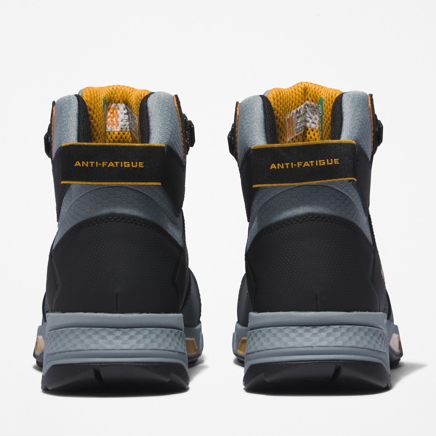 Men's Switchback Waterproof Comp-Toe Work Hikers Timberland Ireland Grey/Yellow