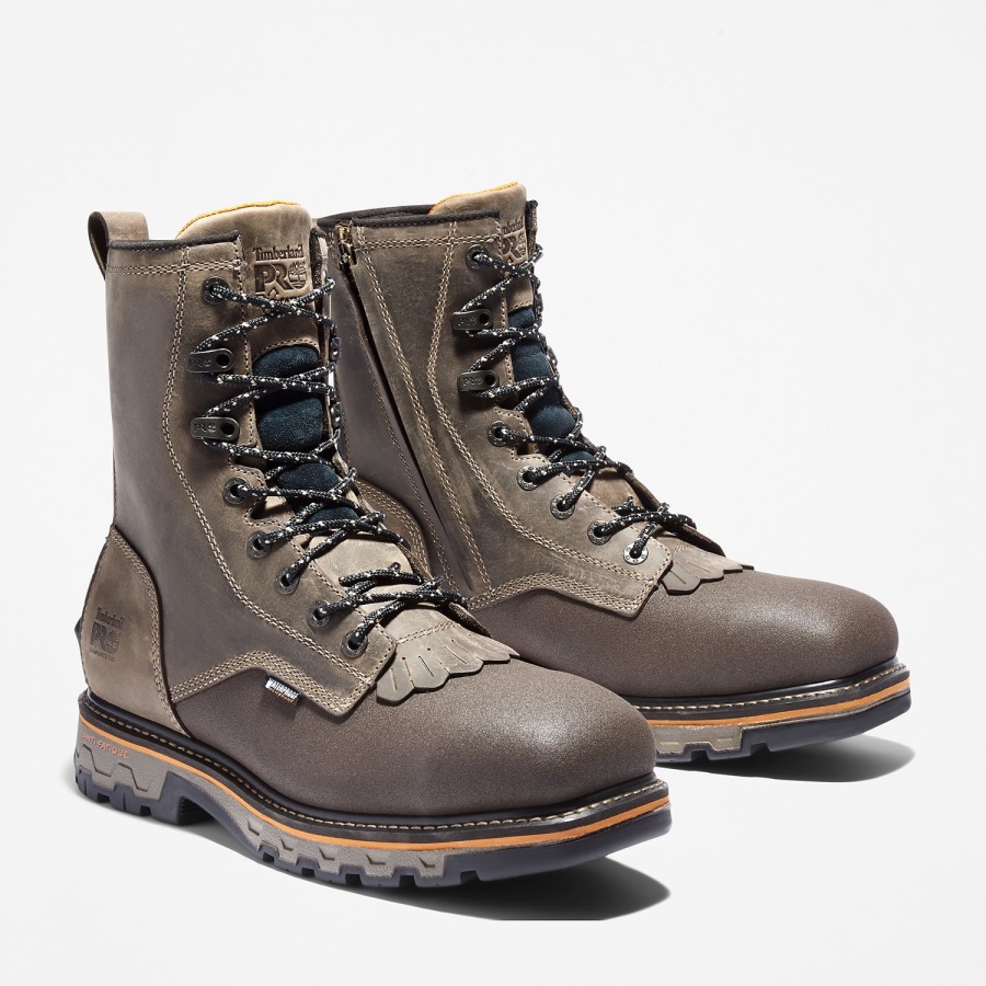 Men's True Grit 8 Composite Toe Waterproof Work Boot Timberland Ireland Brown Turkish Coffee Full-Grain Leather
