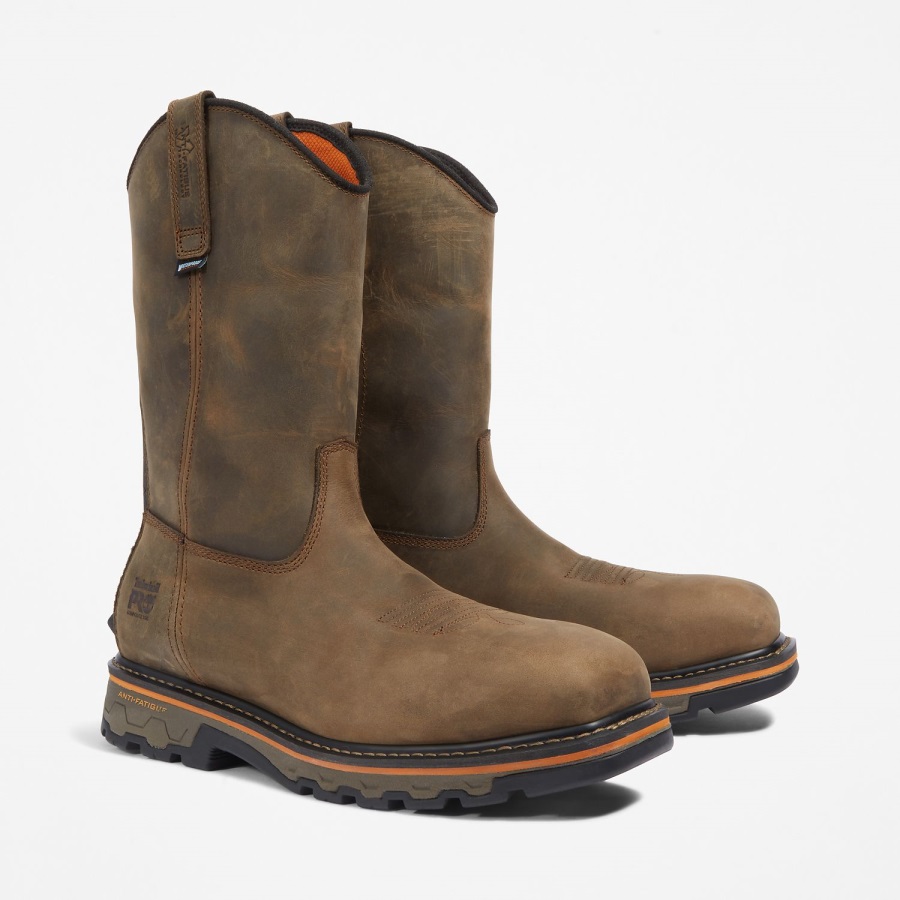 Men's True Grit Pull On Composite Toe Waterproof Work Boot Timberland Ireland Turkish Coffee Full-Grain