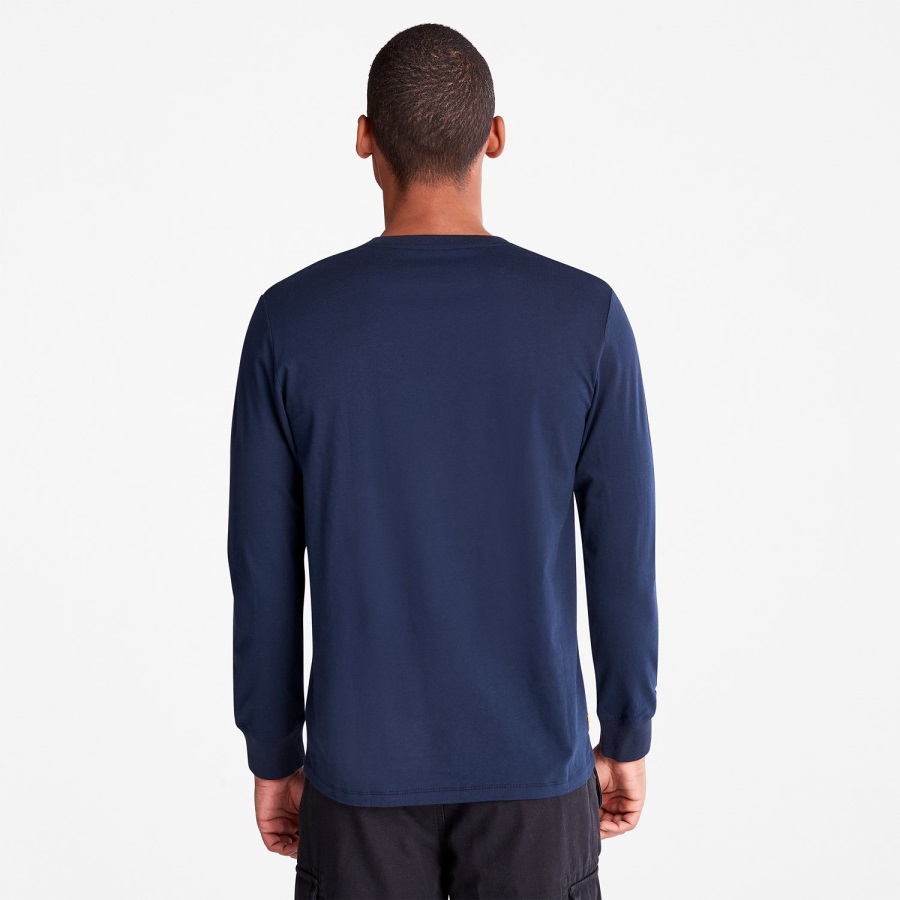Men's Wind Water Earth And Sky Long-Sleeve T-Shirt Dark Navy Timberland Ireland