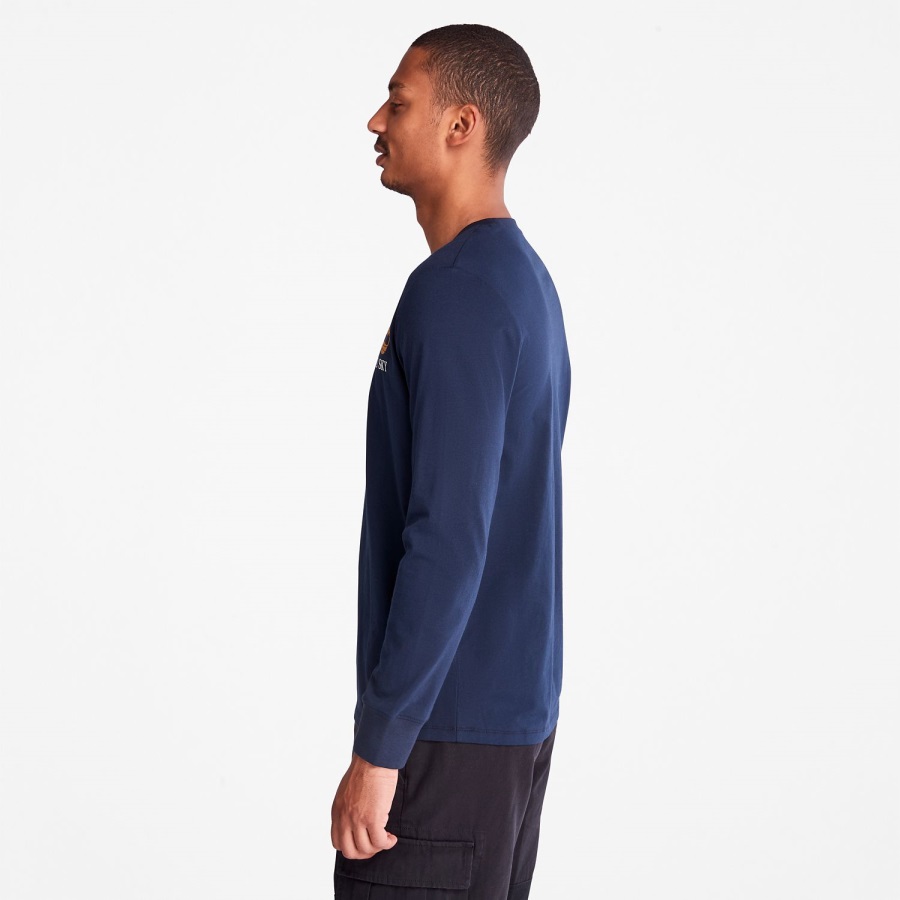 Men's Wind Water Earth And Sky Long-Sleeve T-Shirt Dark Navy Timberland Ireland