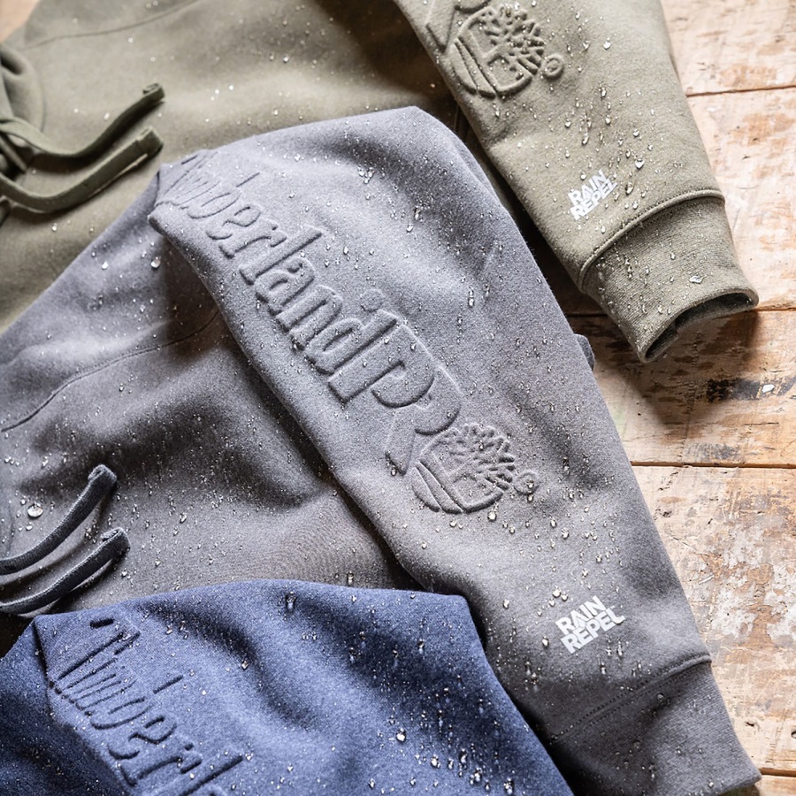 Navy Heather Timberland Ireland Men's Pro Hood Honcho Sport Embossed Logo Pullover Hoodie