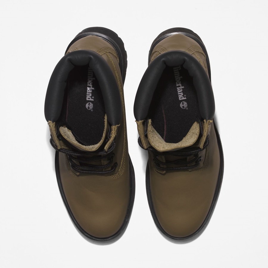 Olive Full-Grain Timberland Ireland Women's Kinsley 6-Inch Waterproof Boots