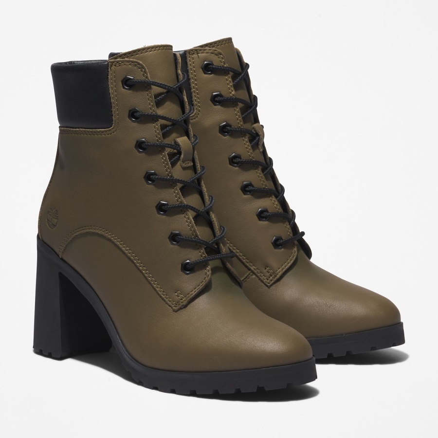 Olive Full-Grain Women's Allington Lace-Up 6-Inch Boots Timberland Ireland