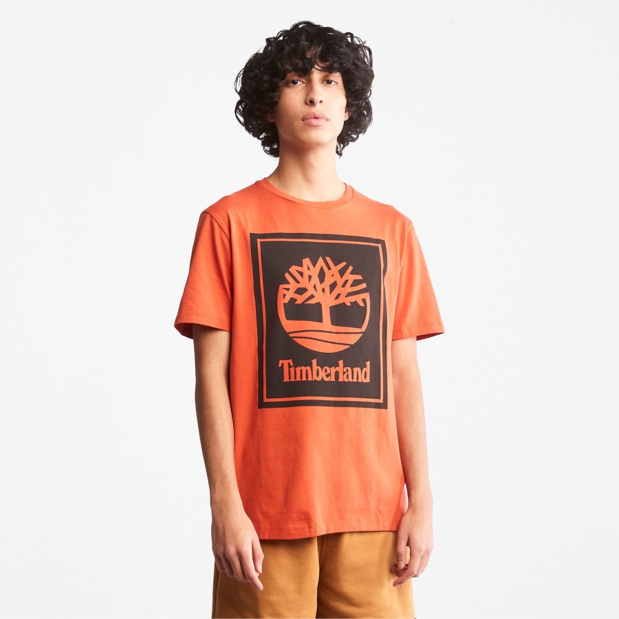 Orange/Black Logo T-Shirt Timberland Ireland
