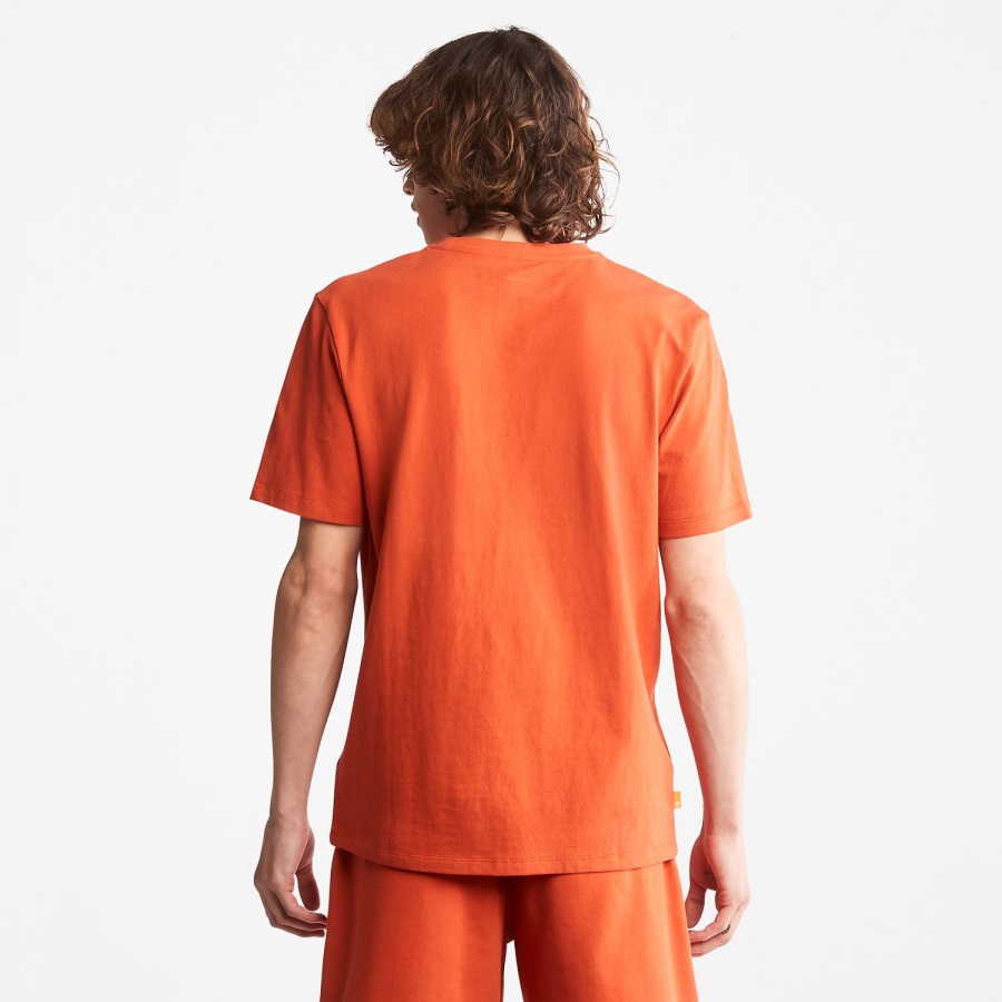 Orange Timberland Ireland Heavyweight Logo T-Shirt