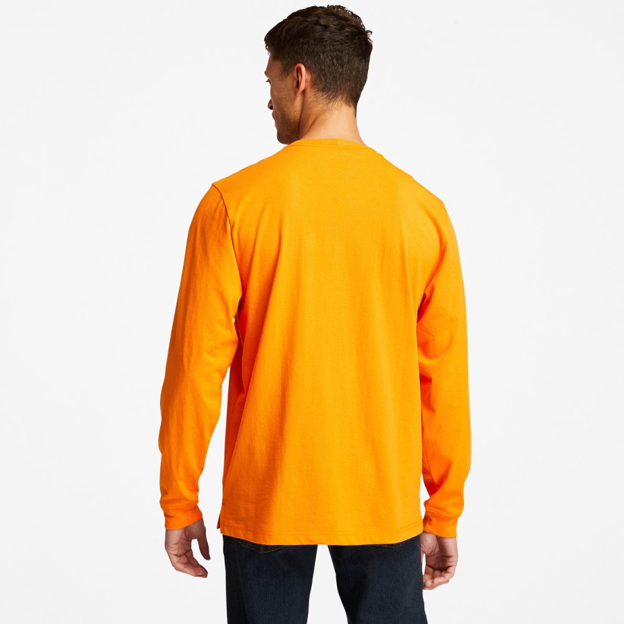 PRO Orange Men's Pro Base Plate Long-Sleeve Graphic T-Shirt Timberland Ireland