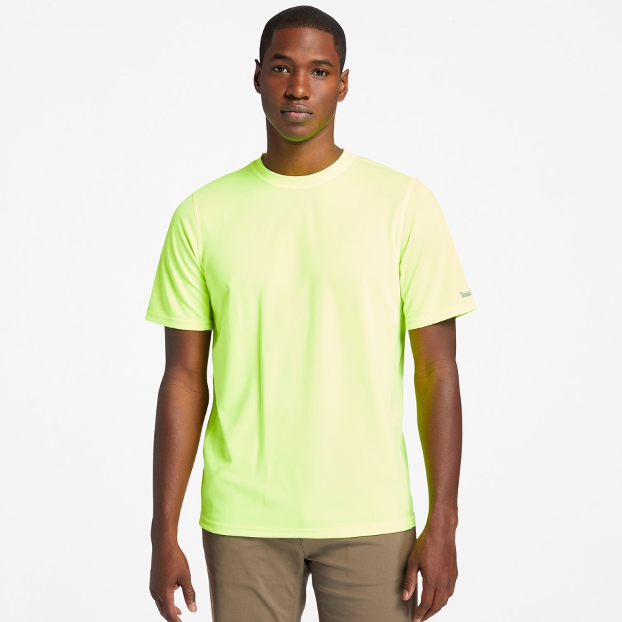 PRO Yellow Men's Pro Wicking Good Short-Sleeve T-Shirt Timberland Ireland