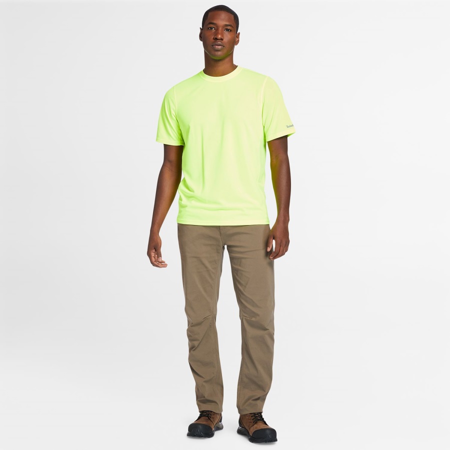 PRO Yellow Men's Pro Wicking Good Short-Sleeve T-Shirt Timberland Ireland