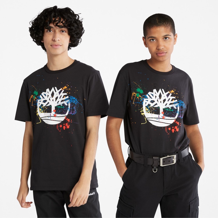 Paint Splash T-Shirt Black Timberland Ireland