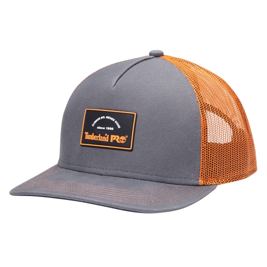 Pewter/Orange Men's Pro ADND Mid-Profile Trucker Hat Timberland Ireland