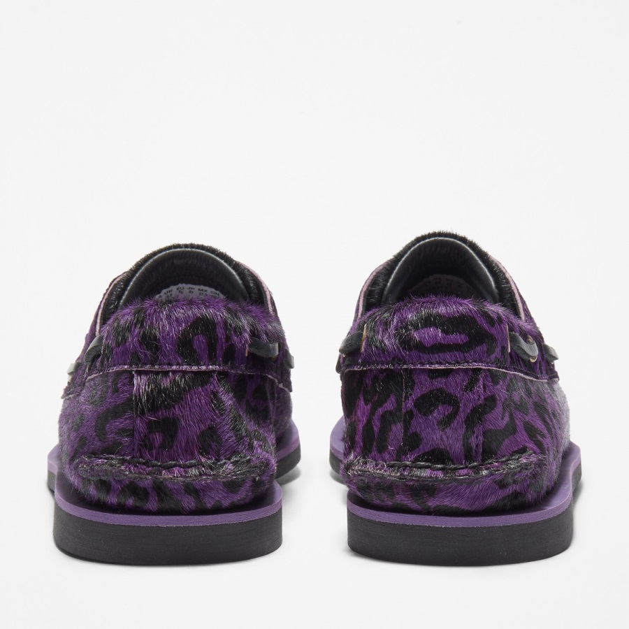 Purple Leopard Timberland Ireland Men's Wacko Maria X 2-Eye Boat Shoes