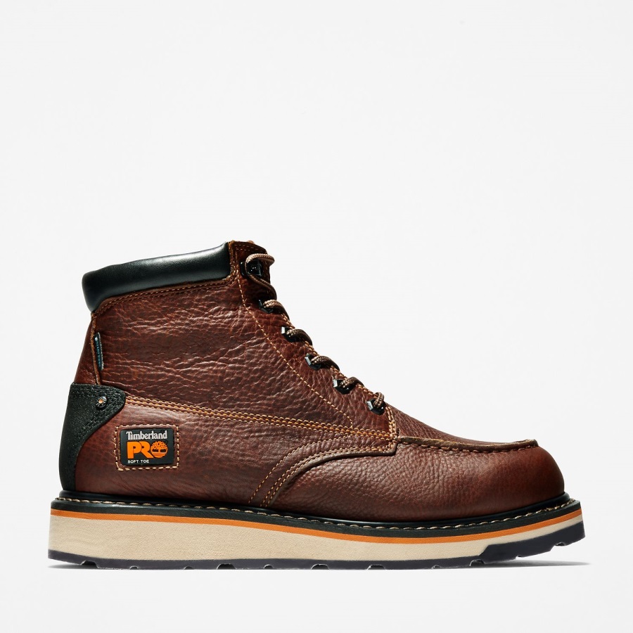 Red Brown Full-Grain Men's Gridworks 6 Waterproof Work Boot Timberland Ireland