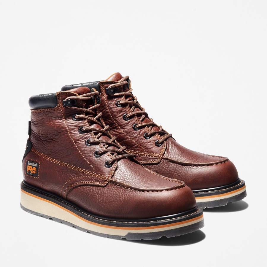 Red Brown Full-Grain Men's Gridworks 6 Waterproof Work Boot Timberland Ireland