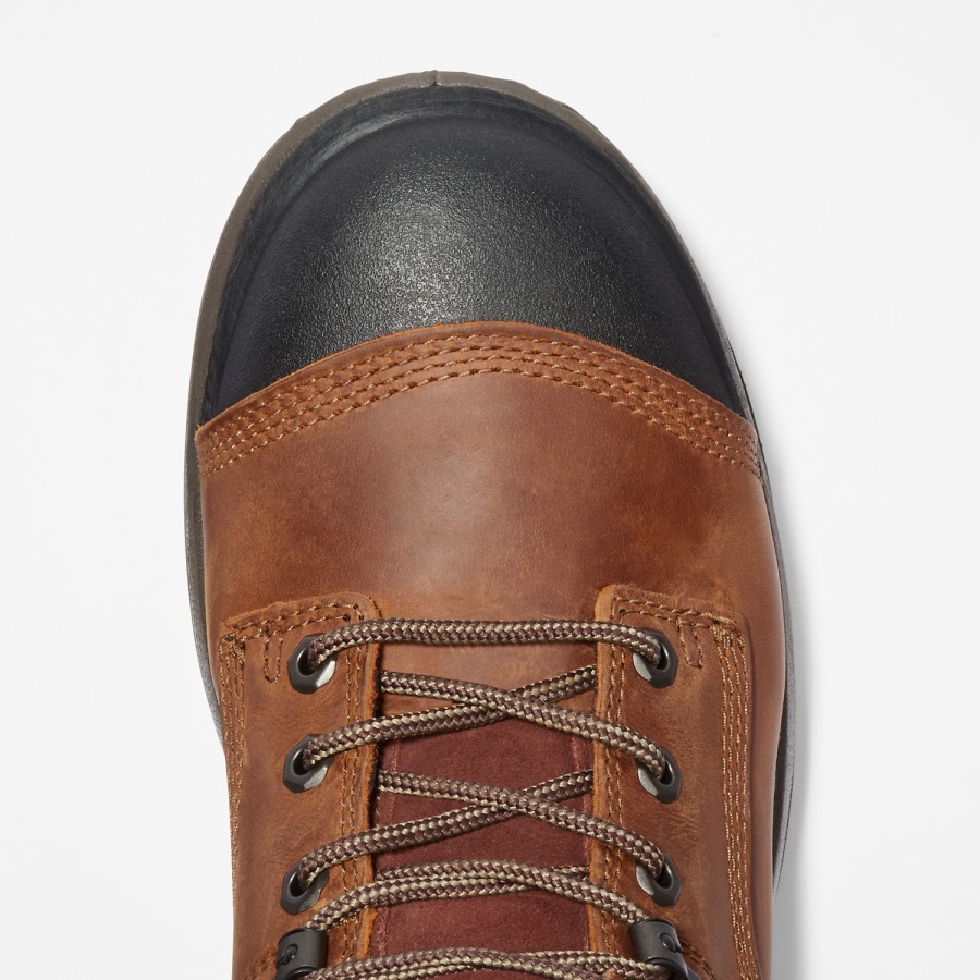 Red Brown Full-Grain Men's Helix Hd 6 Waterproof Work Boot Timberland Ireland