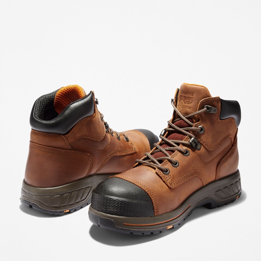 Red Brown Full-Grain Men's Helix Hd 6 Waterproof Work Boot Timberland Ireland