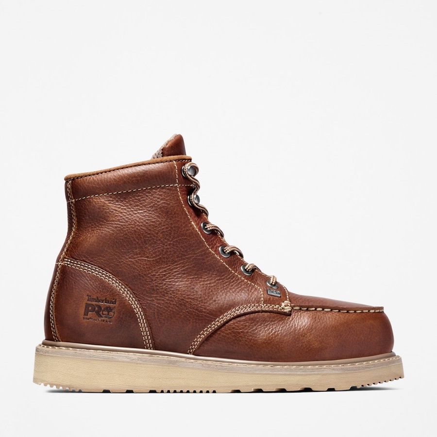 Rust Full-Grain Men's Barstow 6 Alloy Toe Work Boot Timberland Ireland