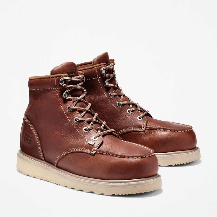 Rust Full-Grain Men's Barstow 6 Alloy Toe Work Boot Timberland Ireland
