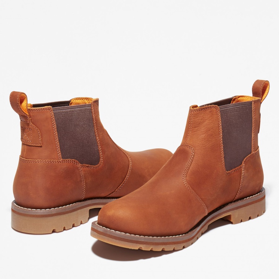 Rust Full-Grain Timberland Ireland Men's Redwood Falls Chelsea Boots