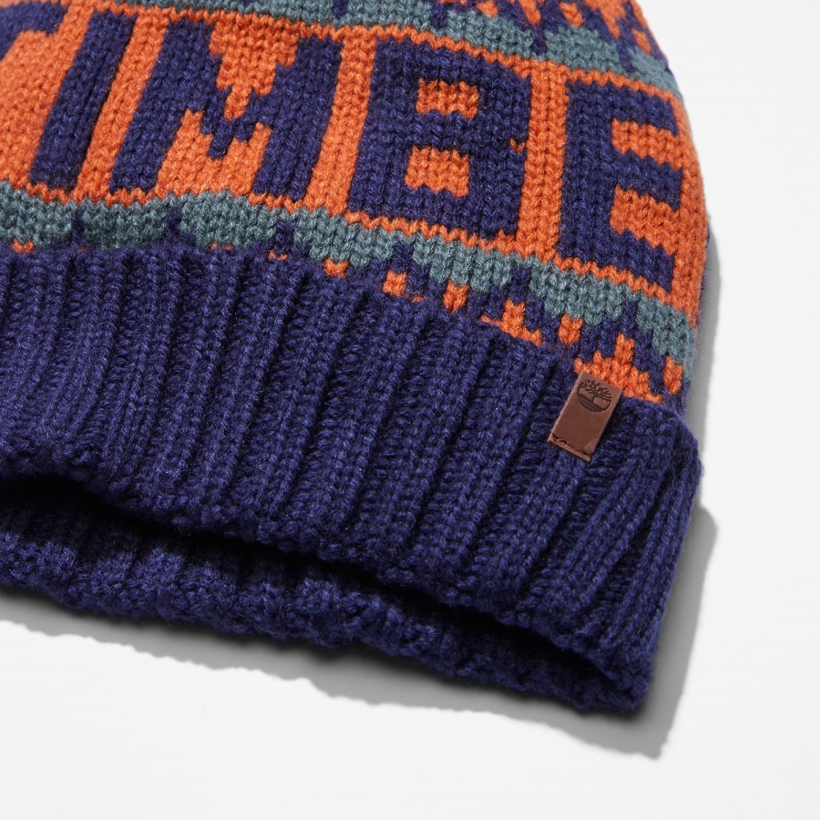 Rust Knit-In Logo Cuffed Beanie Timberland Ireland